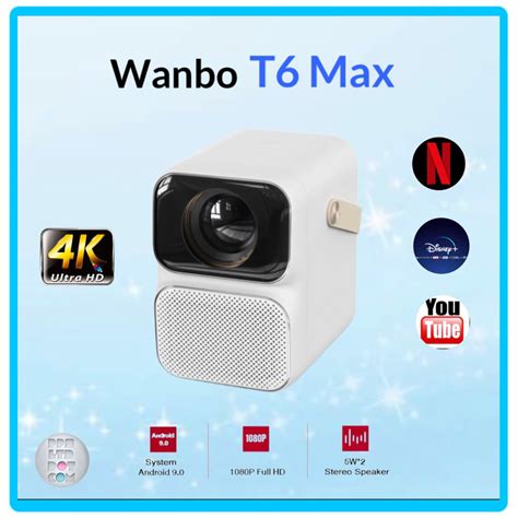 GLOBAL VERSION Wanbo Smart Projector T6 MAX LCD 1080P Shopee Singapore