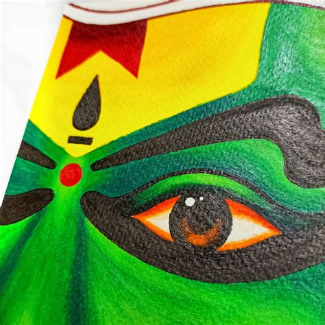 Kathakali Theyyam Painting South Indian Painting Malayalam Wall Decor