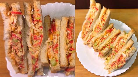 Easy And Quick Sandwich Recipe Vegetable And Egg Sandwich Easiest Sandwich Recipe Snacks