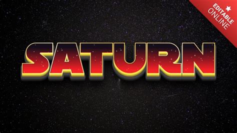 Saturn Starship Troopers Style Text Effect Generator