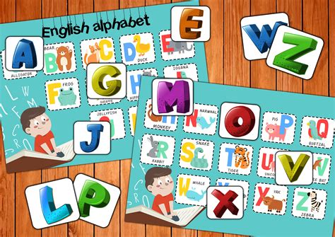 Game english Alphabet Velcro Games Learning - Etsy