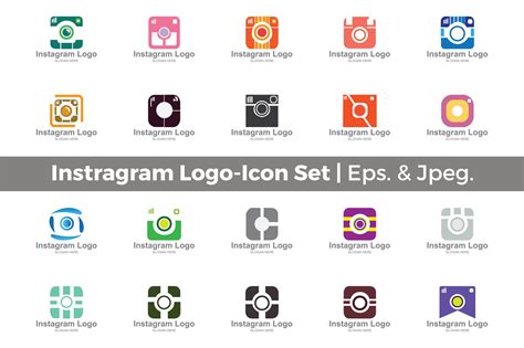Instagram Logo Set Graphic by Guardesign · Creative Fabrica