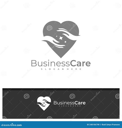 Love Care Logo Design Vector Creative Hand Logo Concepts Template