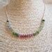 Lina Watermelon Tourmaline Beaded Choker Necklace Sterling Etsy