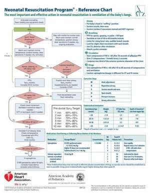 Neonatal Resuscitation Program Reference Chart Nrp American Academy