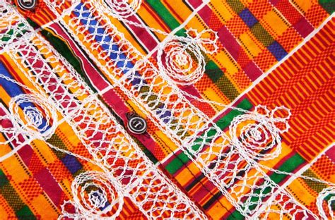 African Kente Cloth Stock Photo Image Of Multicolored 28439944