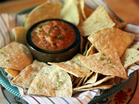 Lime Tortilla Chips And Roasted Salsa Recipe Jeff Mauro Food Network