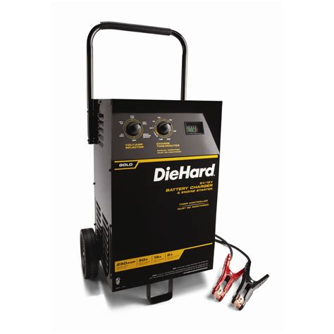 Diehard Gold Wheeled Battery Charger With Timer Control And Engine Starter