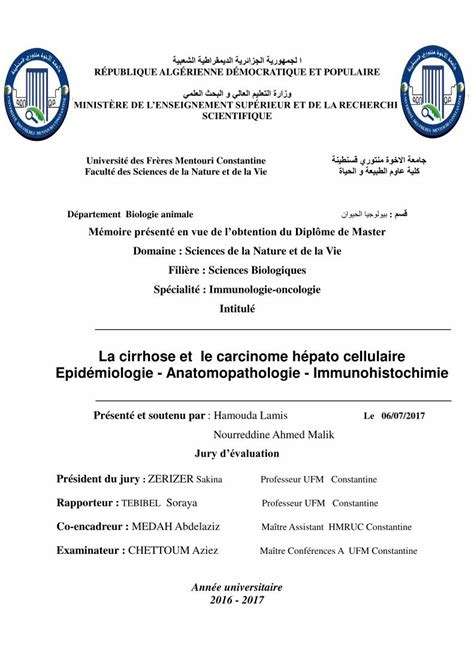 Pdf La Cirrhose Et Le Carcinome H Pato Cellulaire Dokumen Tips