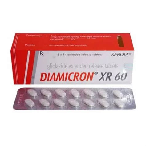 Diamicron 60 Mg Tablet Xr, Packaging Type: Strips at Rs 167/stripe in ...