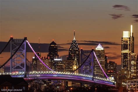 The Ben Franklin Bridge Dazzle With New LED Lighting System