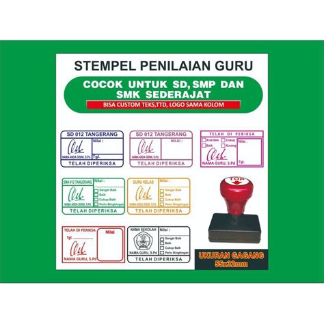 Jual Stempel Tanda Tangan Guru Kantor Stempel Otomatis Stempel Siap