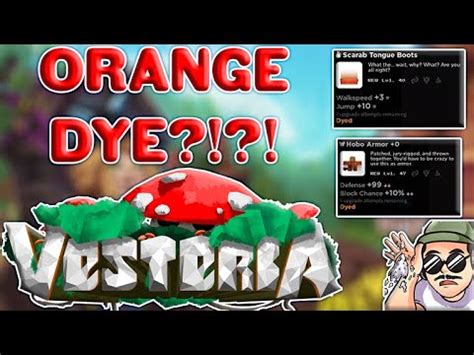 Orange Dye Review For Vesteria Halloween Update Roblox Vesteria