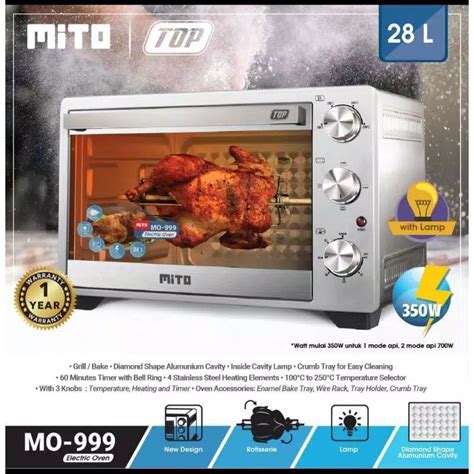 Jual Oven Mito MO 999 Top Kapasitas 28 Liter Oven Listrik Mito Top