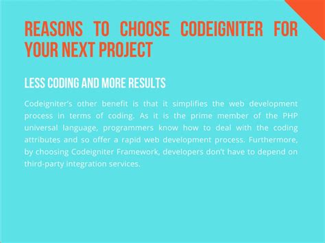 Ppt Why Should You Choose Codeigniter Framework For Your Next Project