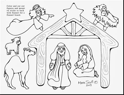 Nativity Scene Line Drawing at PaintingValley.com | Explore collection ...