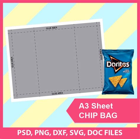 Chip Bag Template Size