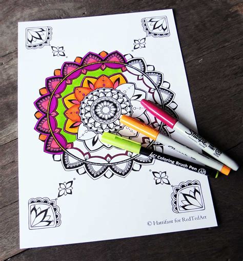 Mandala Therapy - Coloring Pages - Hattifant