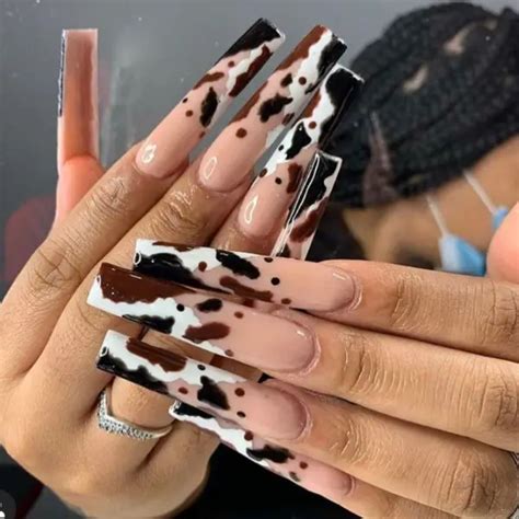 30 Astonishing Cow Print Nail Designs Honestlybecca