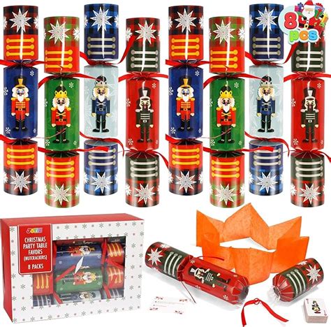 Joyin 8 Pack Christmas Party Favor Non Snap Nutcrackers