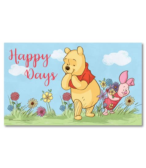 Buy Happy Days Pooh Piglet Doormat Spring Tigger Flagology In