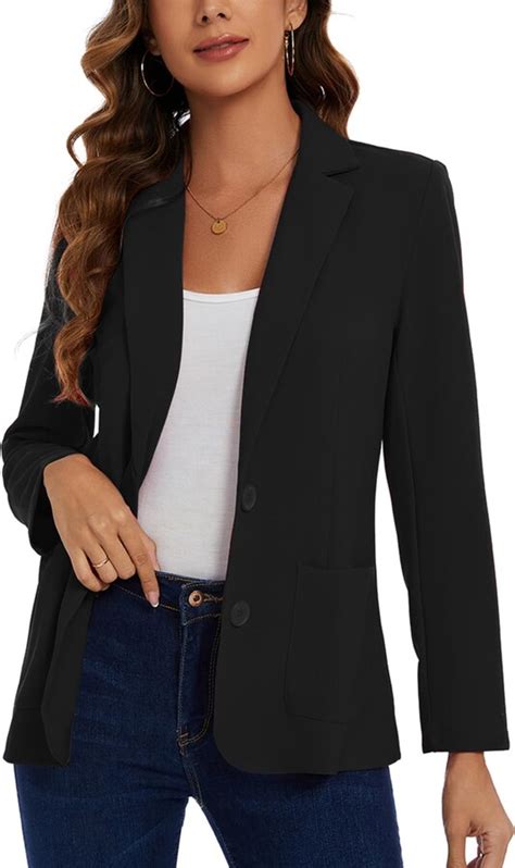 MINTLIMIT Women Blazer Jackets Casual Notched Lapel Suit Coat With