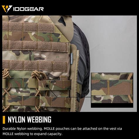 Idogear Jpc 20 Tactical Vest Airsoft Plate Carrier Molle Body Protect