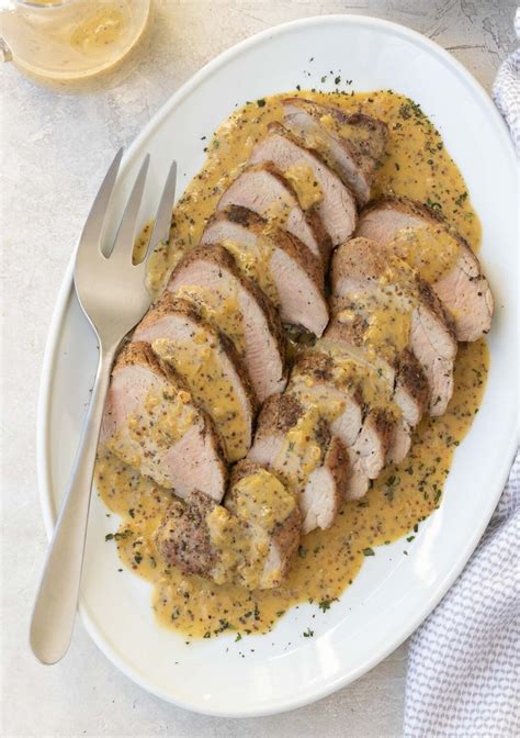 Roast Pork Tenderloin With Dijon Mustard Sauce A Foodcentric Life