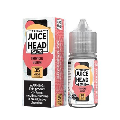 Juice Head E Liquid Salts Tropical Guava 35mg Ml Nimbus Imports