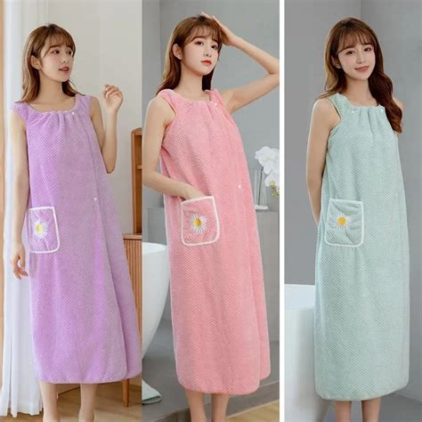 Bath Towel Household Women Wearable Wrap Adults Absorb Water Polyester Dry Hair Skirt Long Style