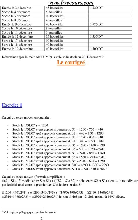 Ntroduire 85 imagen formule stock moyen en quantité fr thptnganamst