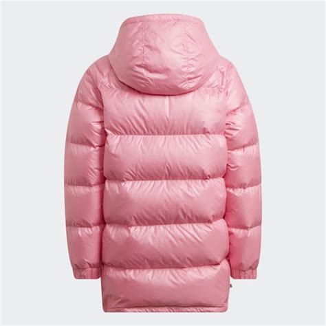 Adidas Adicolor Elongated Down Jacket Pink Adidas Uk