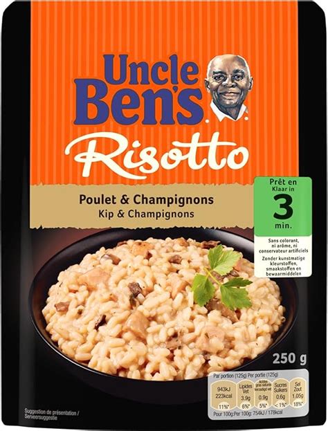 Uncle Ben S Risotto Poulet Et Champignons Express Min Au Micro Onde