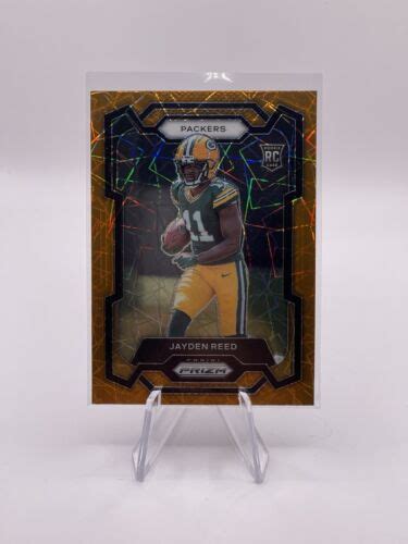 Jayden Reed Panini Prizm Orange Lazer Rc Green Bay Packers Ebay