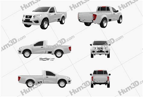 Nissan Navara Single Cab 2018 Blueprint Template
