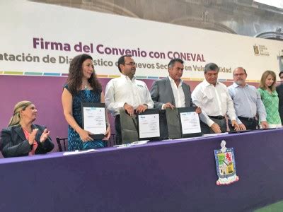 Firma de convenio de coordinación CONEVAL y Gobierno de Nuevo León