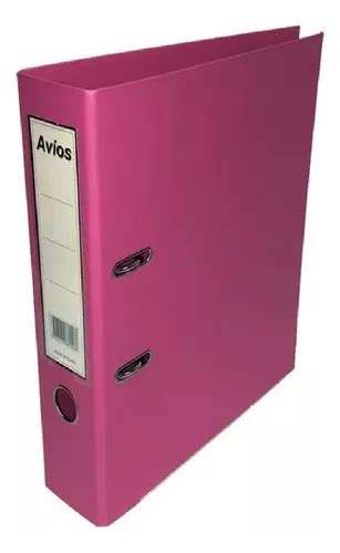 Bibliorato Pvc A4 Lomo Ancho Reforzado Color Fucsia Avios MercadoLibre