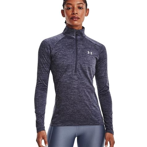 Under Armour Womens Ua Tech Twist Quarter Zip Steel Purple Bmc Sports