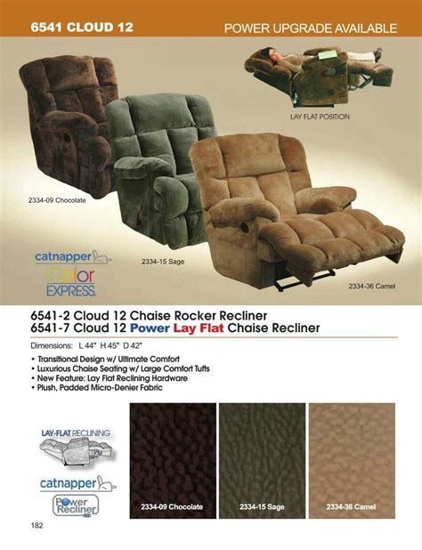 Catnapper Cloud 12 Manual Lay Flat Chaise Rocker Recliner Sage Green Fabric Ebay