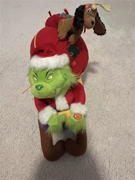 How The Grinch Stole Christmas Singing Dancing Sleigh Ride Plush