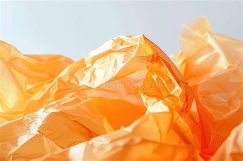 Crumpled Orange Paper Texture For Creative Design Projects And