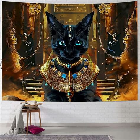 Bciig Ancient Egypt Tapestry Egyptian Godness Bastet Tapestry Egyptian