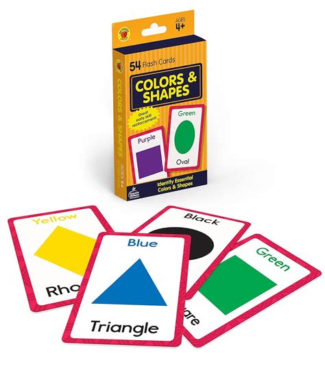 Card Game Colors Shapes Flash Cards For Toddlers Adults Kids Children