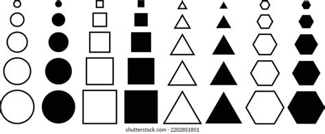 Vector Basic Shape Collection Your Design Stock Vector Royalty Free