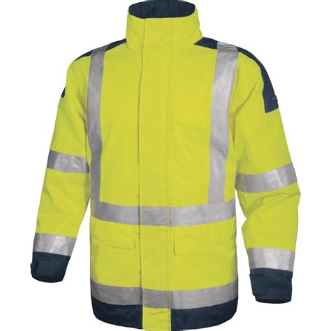 PARKA HAUTE VISIBILITÉ EASYVIEW Jaune fluo Bleu marine