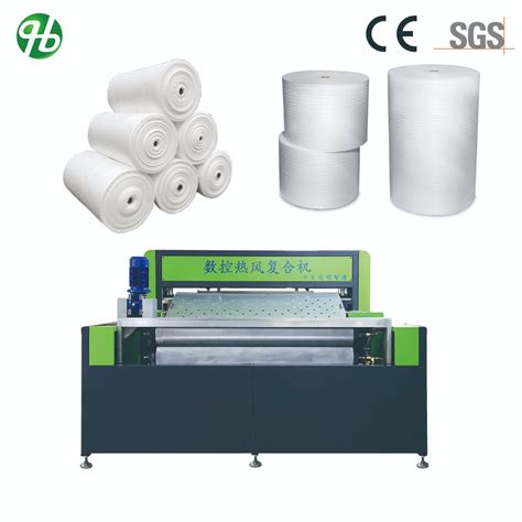 Polyethylene Foam Sheet Bonding Machine Full CNC Hot Air Foam Roll