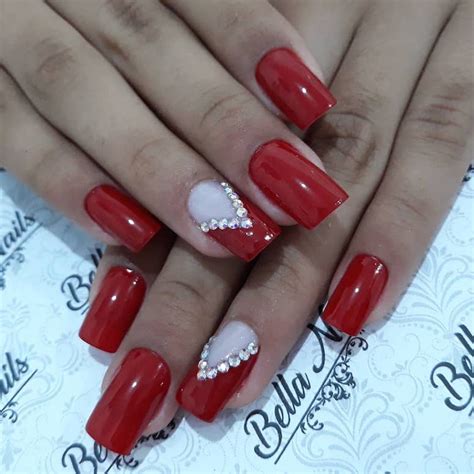 Unhas Decoradas Na Cor Vermelha Unhas De Decoradas