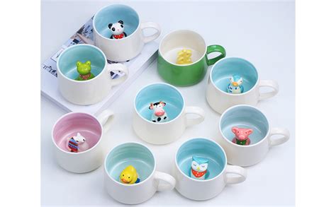 Arawat Igel Tasse Geschenk Lustige Kaffeetasse 3d Tier Tasse Keramik Cute 350 Ml Teetasse Mit