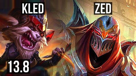 Kled Vs Zed Mid Rank 4 Kled 10 3 8 Dominating Tr Challenger