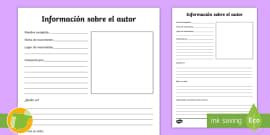 Rese A De Libro Plantilla Para Escribir Teacher Made